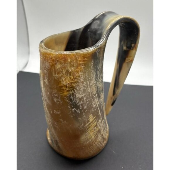 Weirwood Tankard Mug Medieval Viking Renaissance Norse Tradesman Authentic Horn - Picture 3 of 14